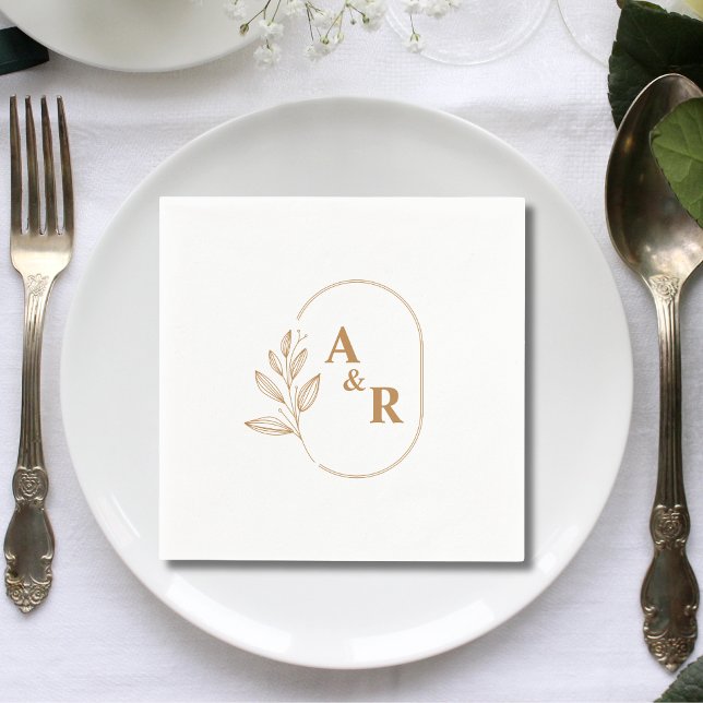 Servilleta De Papel Papel Personalizado para Boda Boho Terracota con M (Subido por el creador)