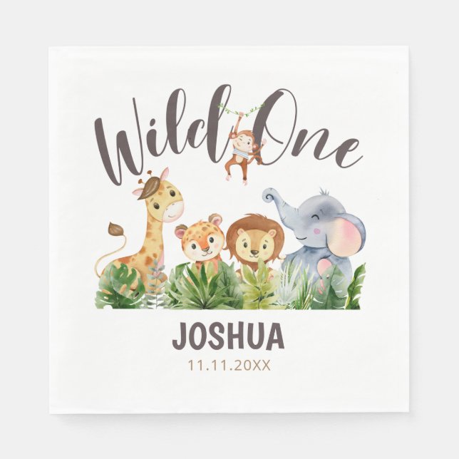 Servilleta De Papel Papel personalizado para cumpleaños (Anverso)