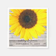 Papel personalizado para fiesta rústica de girasol