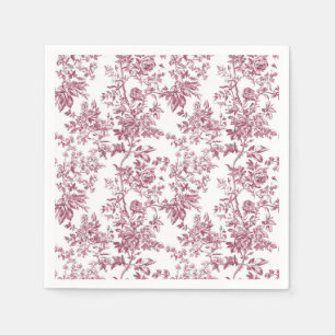 Servilleta De Papel Papel pintado de Chinoiserie de vid de color rosa 