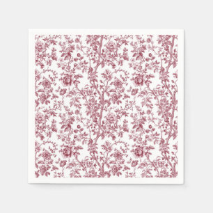 Servilleta De Papel Papel pintado rosa claro con enredadera de estilo 