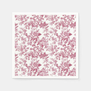 Servilleta De Papel Papel pintado rosa claro de Chinoiserie con vid y 