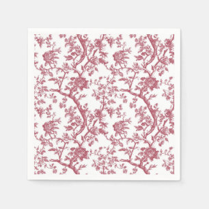 Servilleta De Papel Papel pintado rosa claro de Chinoiserie con vid y 