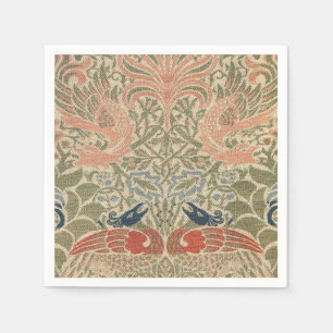 Servilleta De Papel Papel pintado vintage de William Morris de pavo re