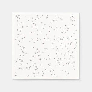 Servilleta De Papel Papel plateado con brillo para cumpleaños de niños