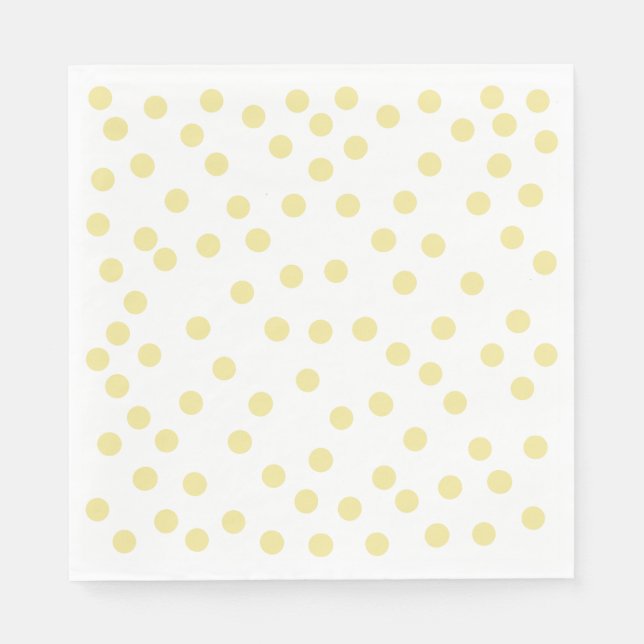 Servilleta De Papel Papel polkadot amarillo (Anverso)