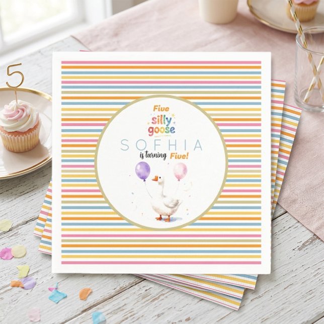 Servilleta De Papel Papel rayado pastel de cumpleaños número 5 de Sill (Subido por el creador)