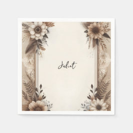 Servilleta De Papel Papel reciclado otoñal para baby shower nupcial