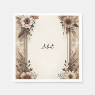 Servilleta De Papel Papel Reciclado Otoñal Wood Paperie Despedida de S