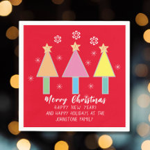 Papel rojo curado del nombre personalizado del árb