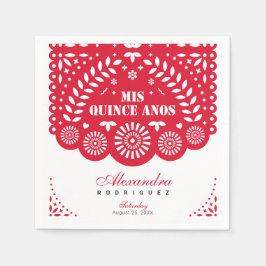 Servilleta De Papel Papel rojo picado mis cinco años