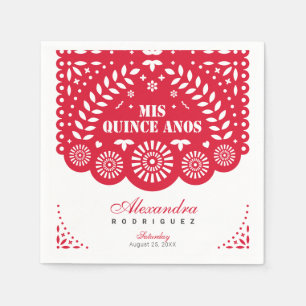 Servilleta De Papel Papel rojo picado mis cinco años