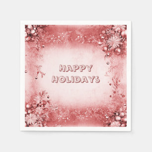 Servilleta De Papel Papel rojo rosado de papel de vacaciones