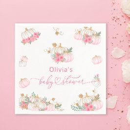 Servilleta De Papel Papel rosa de la calabaza Baby Shower