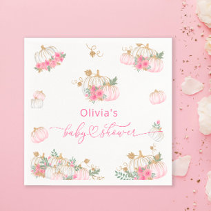 Servilleta De Papel Papel rosa de la calabaza Baby Shower