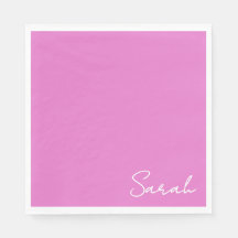 Papel rosado caliente con nombre