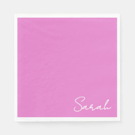 Servilleta De Papel Papel rosado caliente con nombre