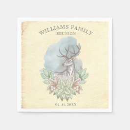 Servilleta De Papel Papel rústico de reunión familiar en bosques