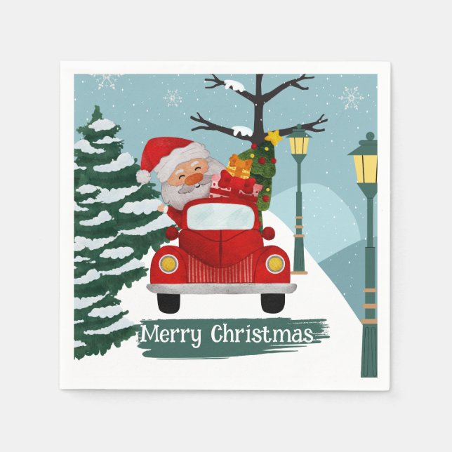 Servilleta De Papel Papel Santa Navidades (Anverso)