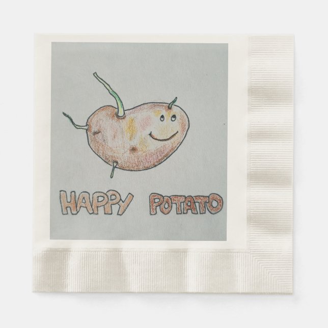 Servilleta De Papel Papel Toalla de Patata Feliz (Anverso)