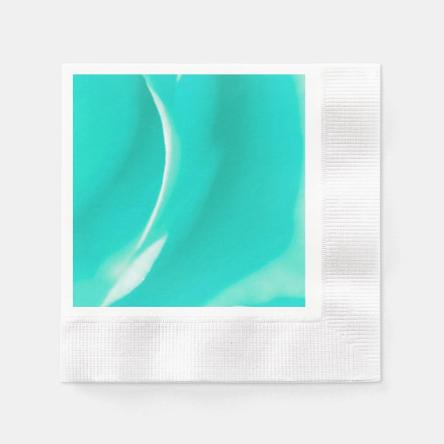 Servilleta De Papel Papel verde del mar brillante (Anverso)