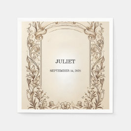 Servilleta De Papel Papel vintage pergamino superpuesto para fiesta de