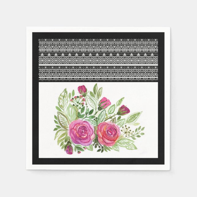 Servilleta De Papel Papeleo rústico, patchwork (Anverso)