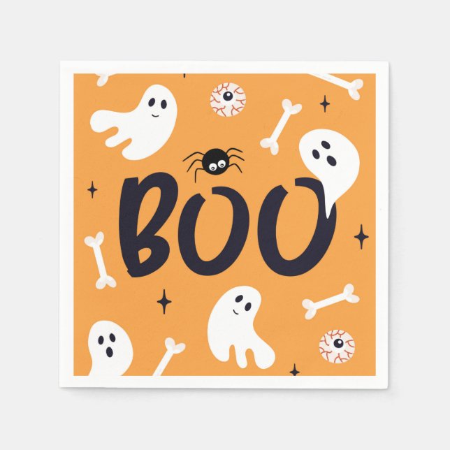 Servilleta De Papel Papeles Boo Ghosts (Anverso)