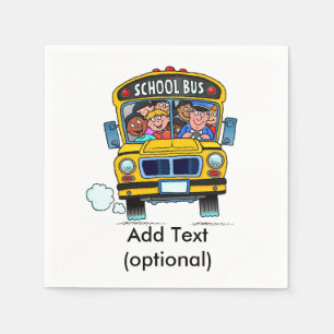 Servilleta De Papel Papeles de autobús escolar