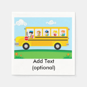 Servilleta De Papel Papeles de autobús escolar