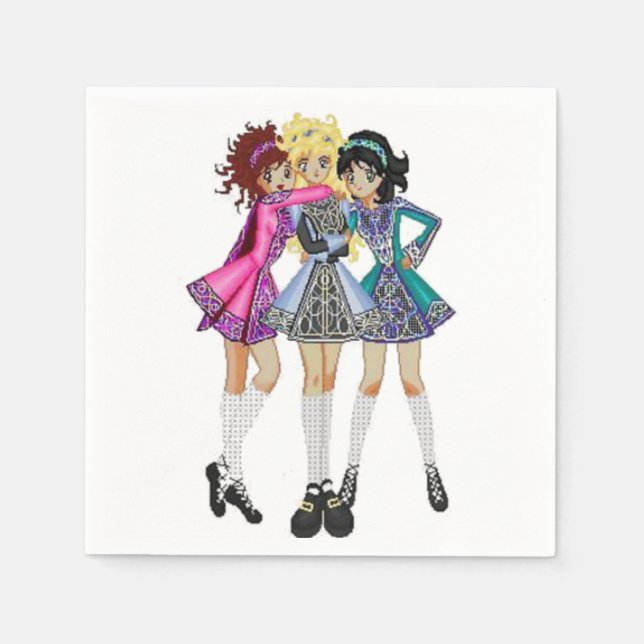 Servilleta De Papel Papeles de baile irlandeses (Anverso)