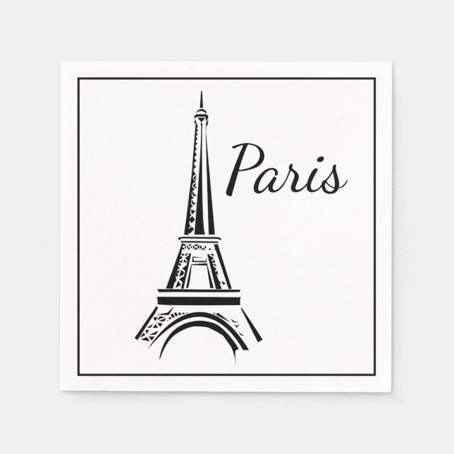 Servilleta De Papel Papeles de París (Anverso)