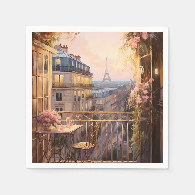 Servilleta De Papel Papeles de París (Anverso)