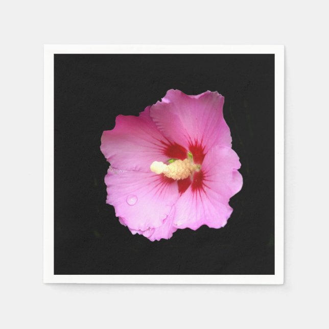 Servilleta De Papel Papeles rosados Hibiscus (Anverso)