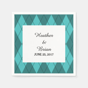 Servilleta De Papel Papeles Turquoise Argyle