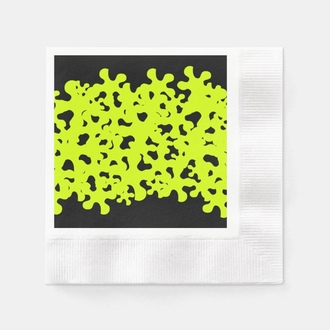 Servilleta De Papel papeleta verde delgado negro papel fiesta serville (Anverso)