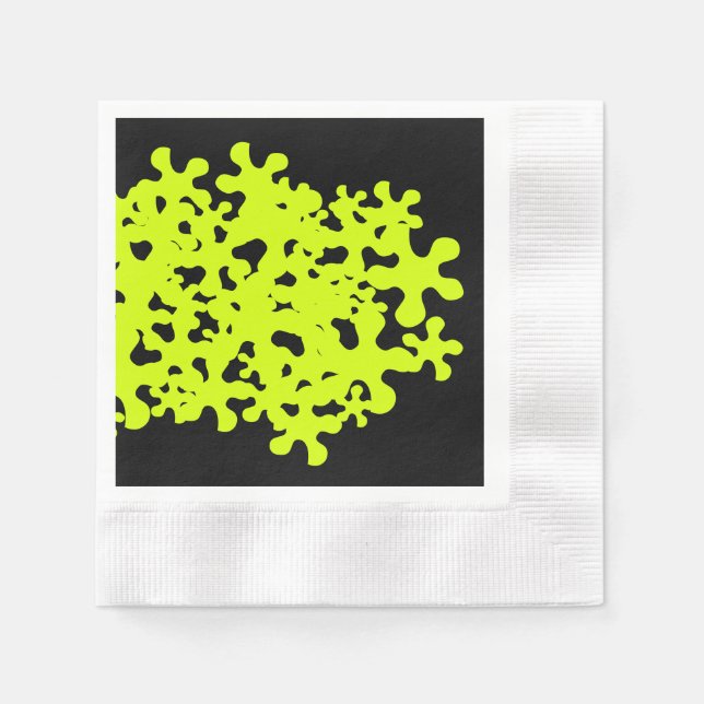 Servilleta De Papel papeleta verde delgado negro papel fiesta serville (Anverso)