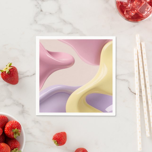 Servilleta De Papel Paper cocktail napkin in stylish graphic (In situ)