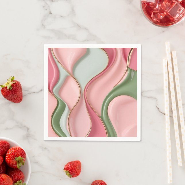 Servilleta De Papel Paper cocktail napkin in stylish graphic (In situ)