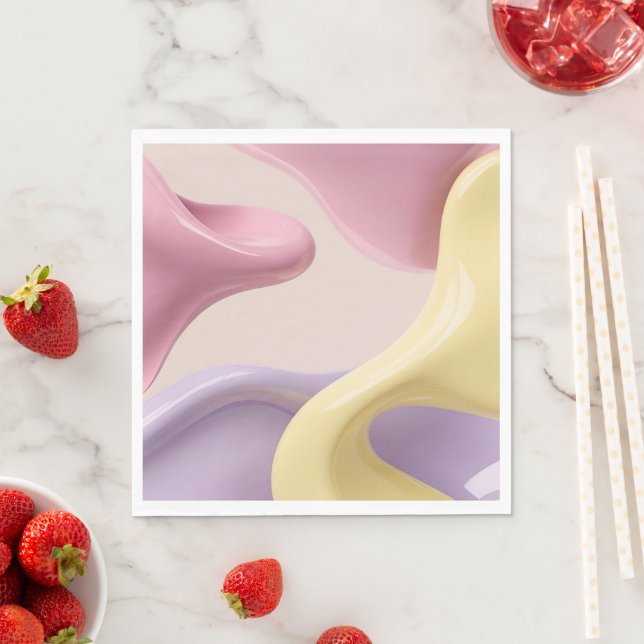 Servilleta De Papel Paper luncheon napkin in stylish graphic (In situ)