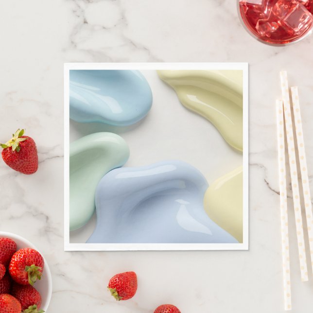 Servilleta De Papel Paper luncheon napkin in stylish graphic (In situ)