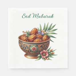 Servilleta De Papel Paper Napkin-Eid Mubarak Tableware
