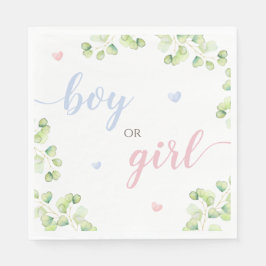 Servilleta De Papel Paper Napkin Gender Reveal Party