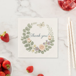 Servilleta De Papel paper napkins, “Thank you — Morning Peace''