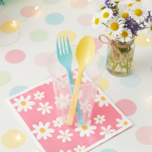 Servilleta De Papel Paper napkins with daisies, Napkins with floral