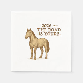 Servilleta De Papel Paper Napkins with motivational text and horse
