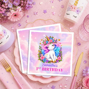 Servilleta De Papel Paquete de servilletas de cumpleaños de niña unico