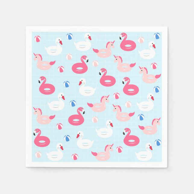 Servilleta De Papel Paquetes de papel flotante de billar de unicornio (Anverso)