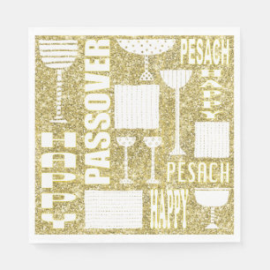 Servilleta De Papel Paquetes estándar de pascua "Passover Gold"