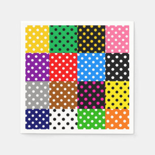 Servilleta De Papel Paquetes multicolores Quilt Polka Dots